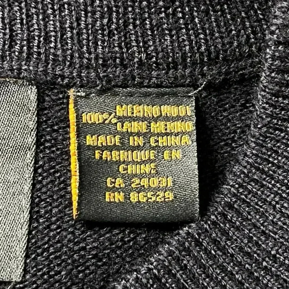 VIYELLA Vintage‎ Men’s Navy 100% Marino Wool Vest Large - Picture 5 of 6